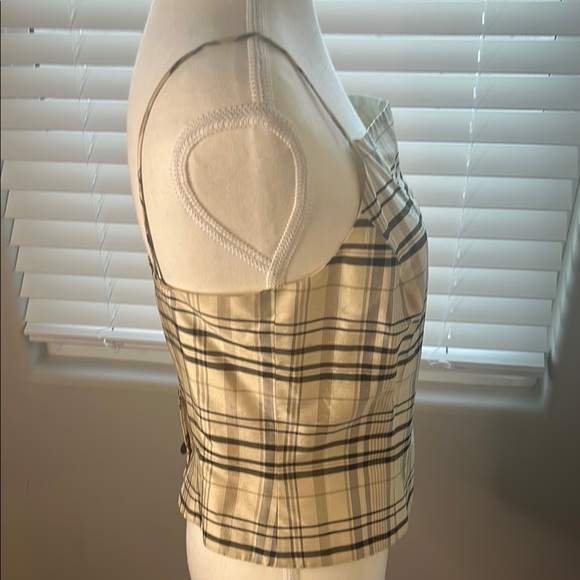 Plaid Beige Spaghetti Strap Top - Picture 4 of 4